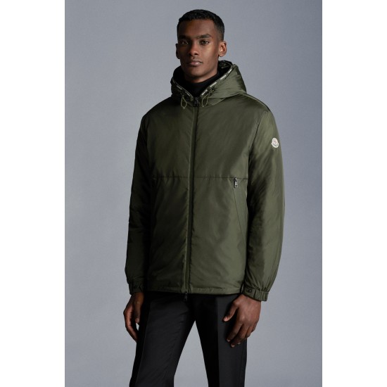 2022 Moncler Laurain Short Down Jackets Mens Down Coat Winter Outerwear Army Green