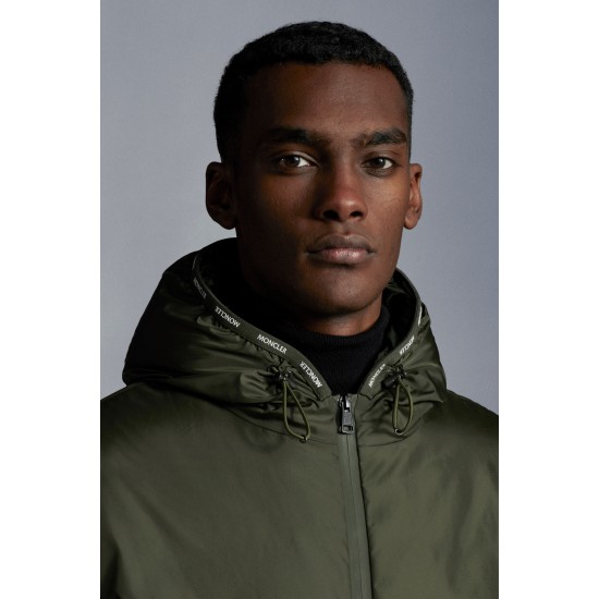 2022 Moncler Laurain Short Down Jackets Mens Down Coat Winter Outerwear Army Green