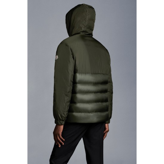 2022 Moncler Laurain Short Down Jackets Mens Down Coat Winter Outerwear Army Green