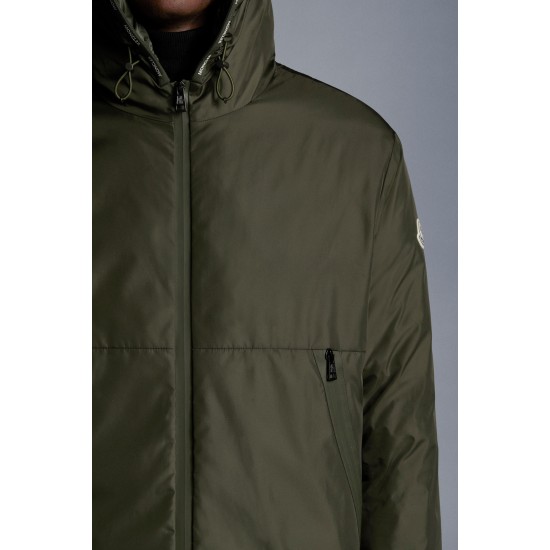 2022 Moncler Laurain Short Down Jackets Mens Down Coat Winter Outerwear Army Green