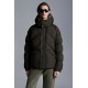 2022 Moncler Lavaine Short Down Jacket Mens Down Coat Hooded Winter Outerwear Army Green