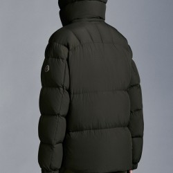 2022 Moncler Lavaine Short Down Jacket Mens Down Coat Hooded Winter Outerwear Army Green