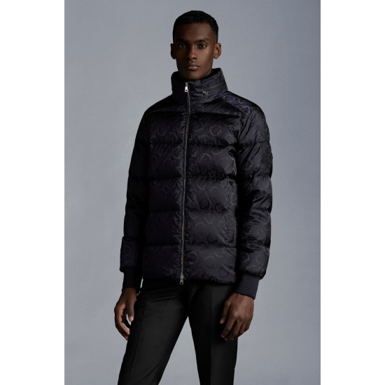 2022 Moncler Lenormand Short Down Jacket Mens Down Puffer Coat Winter Outerwear Night Blue