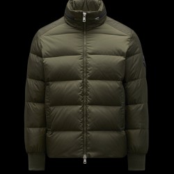 2022 Moncler Lenormand Short Down Jacket Mens Winter Puffer Down Coat Outerwear Army Green