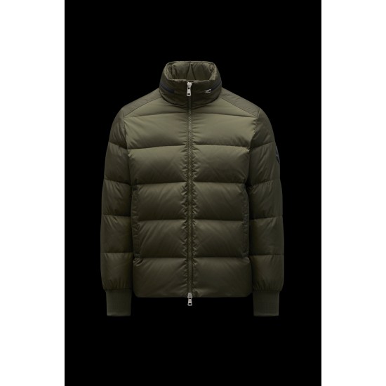 2022 Moncler Lenormand Short Down Jacket Mens Winter Puffer Down Coat Outerwear Army Green