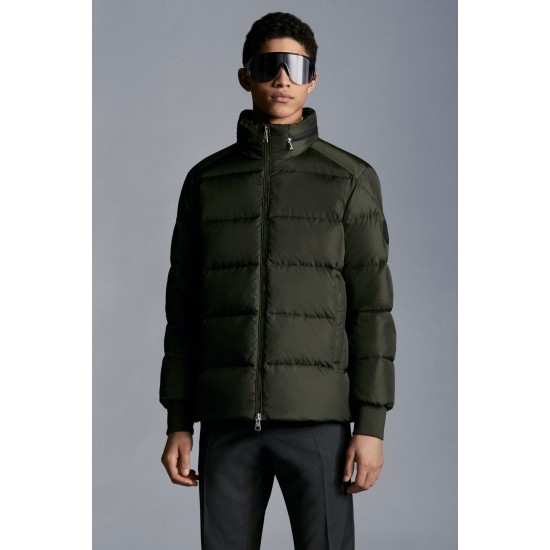 2022 Moncler Lenormand Short Down Jacket Mens Winter Puffer Down Coat Outerwear Army Green