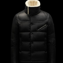 2022 Moncler Leo Down Jacket Mens Motorcycle Jacket Winter Short Coat Black