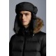 2022 Moncler Marque Short Down Jacket Mens Winter Fur Hooded Puffer Down Coat Outerwear Black