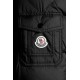 2022 Moncler Marque Short Down Jacket Mens Winter Fur Hooded Puffer Down Coat Outerwear Black