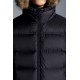 2022 Moncler Marque Short Down Jacket Mens Winter Fur Hooded Puffer Down Coat Outerwear Night Blue