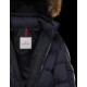 2022 Moncler Marque Short Down Jacket Mens Winter Fur Hooded Puffer Down Coat Outerwear Night Blue