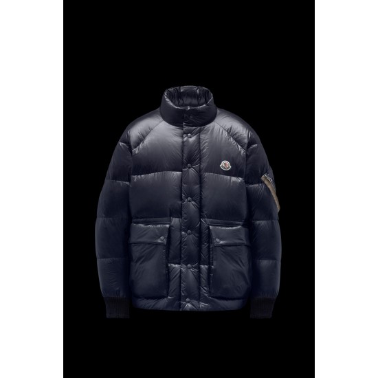 2022 Moncler Martineau Short Down Jackets Mens Puffer Down Coat Winter Outerwear Purple Blue