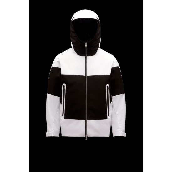 2022 Moncler Mathot Casual Short Down Jacket Mens Down Coat Hooded Zip Up Winter Outerwear Off White