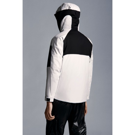 2022 Moncler Mathot Casual Short Down Jacket Mens Down Coat Hooded Zip Up Winter Outerwear Off White