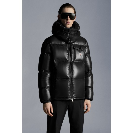 2022 Moncler Montbeliard Outdoor Short Down Jacket Mens Winter Hooded Puffer Down Coat Outerwear Black