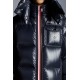 2022 Moncler Montbeliard Outdoor Short Down Jacket Mens Winter Hooded Puffer Down Coat Outerwear Night Blue