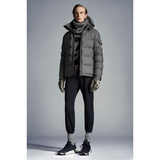 2022 Moncler Montgenevre Short Down Jacket Mens Winter Hooded Puffer Down Coat Outerwear Melange Medium Gray