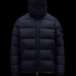 2022 Moncler Montgenevre Short Down Jacket Mens Winter Hooded Puffer Down Coat Outerwear Night Blue