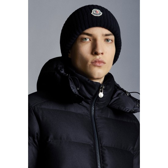 2022 Moncler Montgenevre Short Down Jacket Mens Winter Hooded Puffer Down Coat Outerwear Night Blue