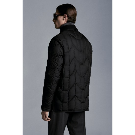 2022 Moncler Moreau Casual Short Down Jacket Mens Down Coat Zip Up Winter Outerwear Black