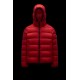 2022 Moncler Myosotis Short Down Jacket Hooded Mens Down Puffer Coat Winter Outerwear Scarlet Red