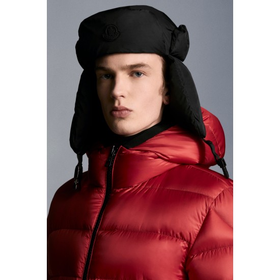 2022 Moncler Myosotis Short Down Jacket Hooded Mens Down Puffer Coat Winter Outerwear Scarlet Red