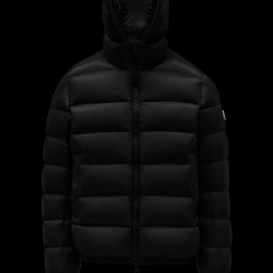 2022 Moncler Myosotis Short Down Jacket Hooded Mens Down Puffer Coat Zip Up Winter Outerwear Black