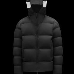 2022 Moncler Odart Short Down Jacket Mens Hooded Winter Puffer Down Coat Outerwear Black