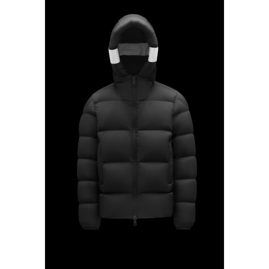 2022 Moncler Odart Short Down Jacket Mens Hooded Winter Puffer Down Coat Outerwear Black