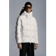 2022 Moncler Odart Short Down Jacket Mens Hooded Winter Puffer Down Coat Outerwear Off White