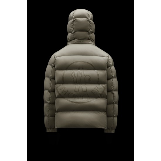 2022 Moncler Pallardy Casual Short Down Jacket Mens Puffer Down Coat Hooded Zip Up Winter Outerwear Beige