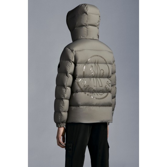 2022 Moncler Pallardy Casual Short Down Jacket Mens Puffer Down Coat Hooded Zip Up Winter Outerwear Beige