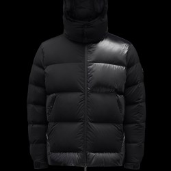 2022 Moncler Pallardy Casual Short Down Jacket Mens Puffer Down Coat Hooded Zip Up Winter Outerwear Black