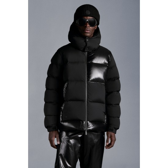 2022 Moncler Pallardy Casual Short Down Jacket Mens Puffer Down Coat Hooded Zip Up Winter Outerwear Black