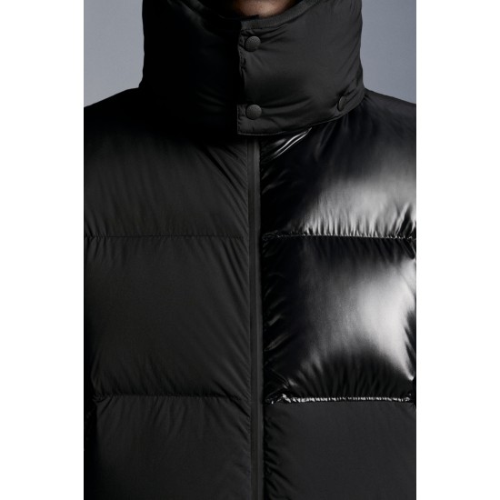 2022 Moncler Pallardy Casual Short Down Jacket Mens Puffer Down Coat Hooded Zip Up Winter Outerwear Black