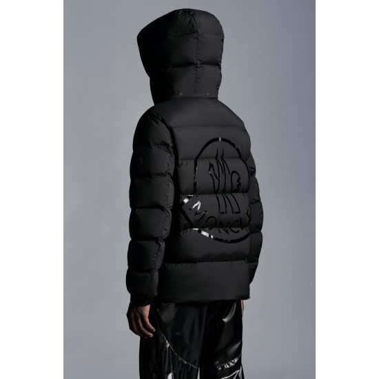 2022 Moncler Pallardy Casual Short Down Jacket Mens Puffer Down Coat Hooded Zip Up Winter Outerwear Black