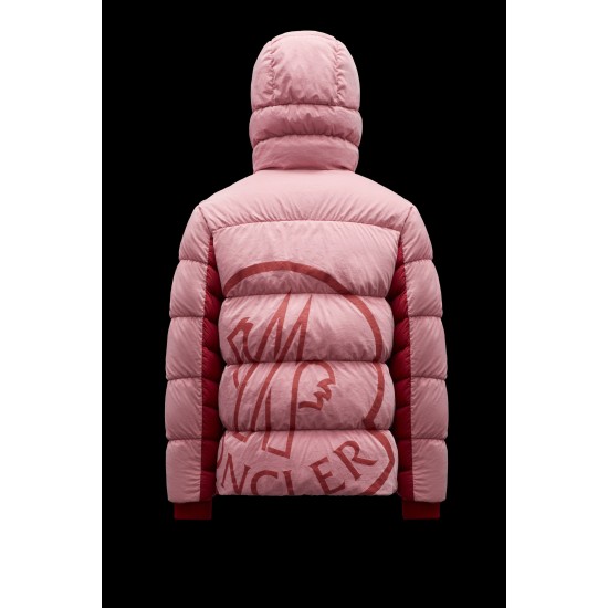 2022 Moncler Paviot Short Down Jacket Hooded Mens Down Puffer Coat Winter Outerwear Shocking Pink