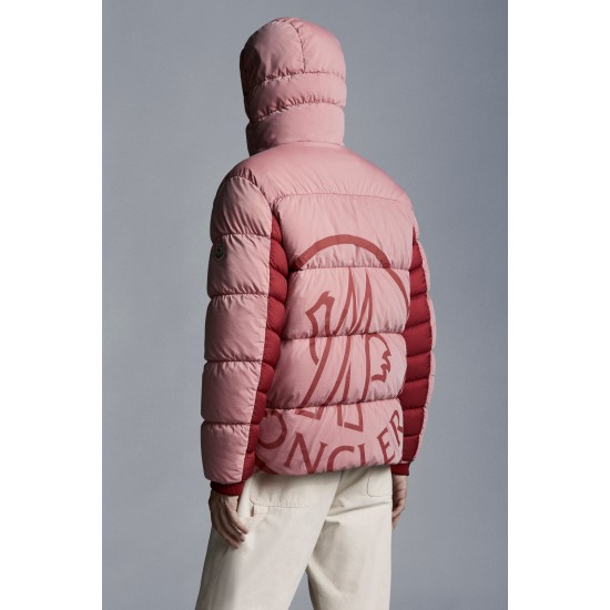 2022 Moncler Paviot Short Down Jacket Hooded Mens Down Puffer Coat Winter Outerwear Shocking Pink