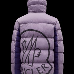 2022 Moncler Paviot Short Down Jacket Hooded Mens Down Puffer Coat Winter Outerwear Shocking Purple