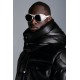 2022 Moncler Promio Leather Jacket Casual Short Down Jackets Mens Down Coat Winter Outerwear Black