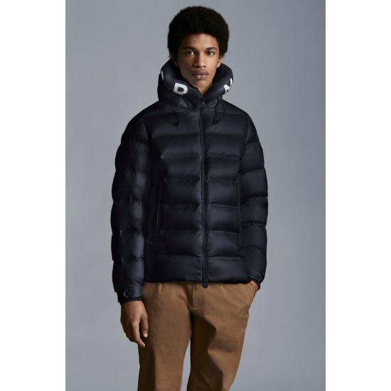 2022 Moncler Salzman Short Down Jacket Mens Winter Hooded Puffer Down Coat Outerwear Night Blue