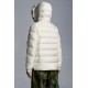 2022 Moncler Salzman Short Down Jacket Mens Winter Hooded Puffer Down Coat Outerwear Off White