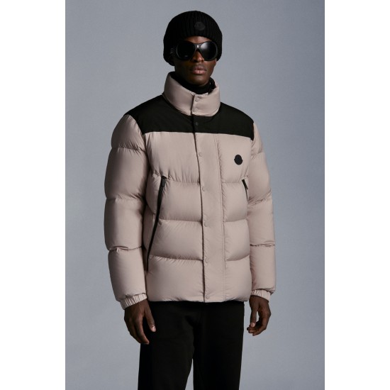 2022 Moncler Timsit Short Down Jackets Mens Down Coat Winter Outerwear Almond Beige Pink