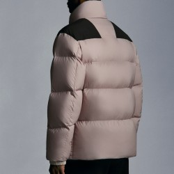 2022 Moncler Timsit Short Down Jackets Mens Down Coat Winter Outerwear Almond Beige Pink