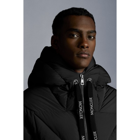 2022 Moncler Vercel Short Down Jacket Mens Zip Up Hooded Down Puffer Coat Black