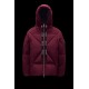 2022 Moncler Vercel Short Down Jacket Mens Zip Up Hooded Down Puffer Coat Burgundy Red