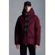 2022 Moncler Vercel Short Down Jacket Mens Zip Up Hooded Down Puffer Coat Burgundy Red