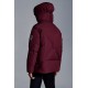 2022 Moncler Vercel Short Down Jacket Mens Zip Up Hooded Down Puffer Coat Burgundy Red