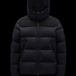 2022 Moncler Wargnier Short Down Jacket Mens Winter Hooded Puffer Down Coat Outerwear Black