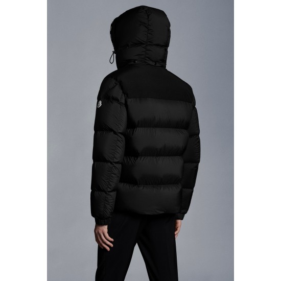 2022 Moncler Wargnier Short Down Jacket Mens Winter Hooded Puffer Down Coat Outerwear Black